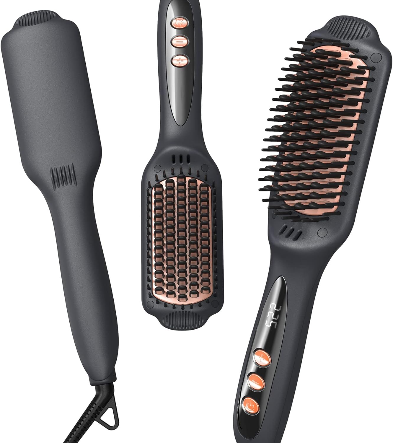 Hair Straightener Brush Heated Straightening Brush