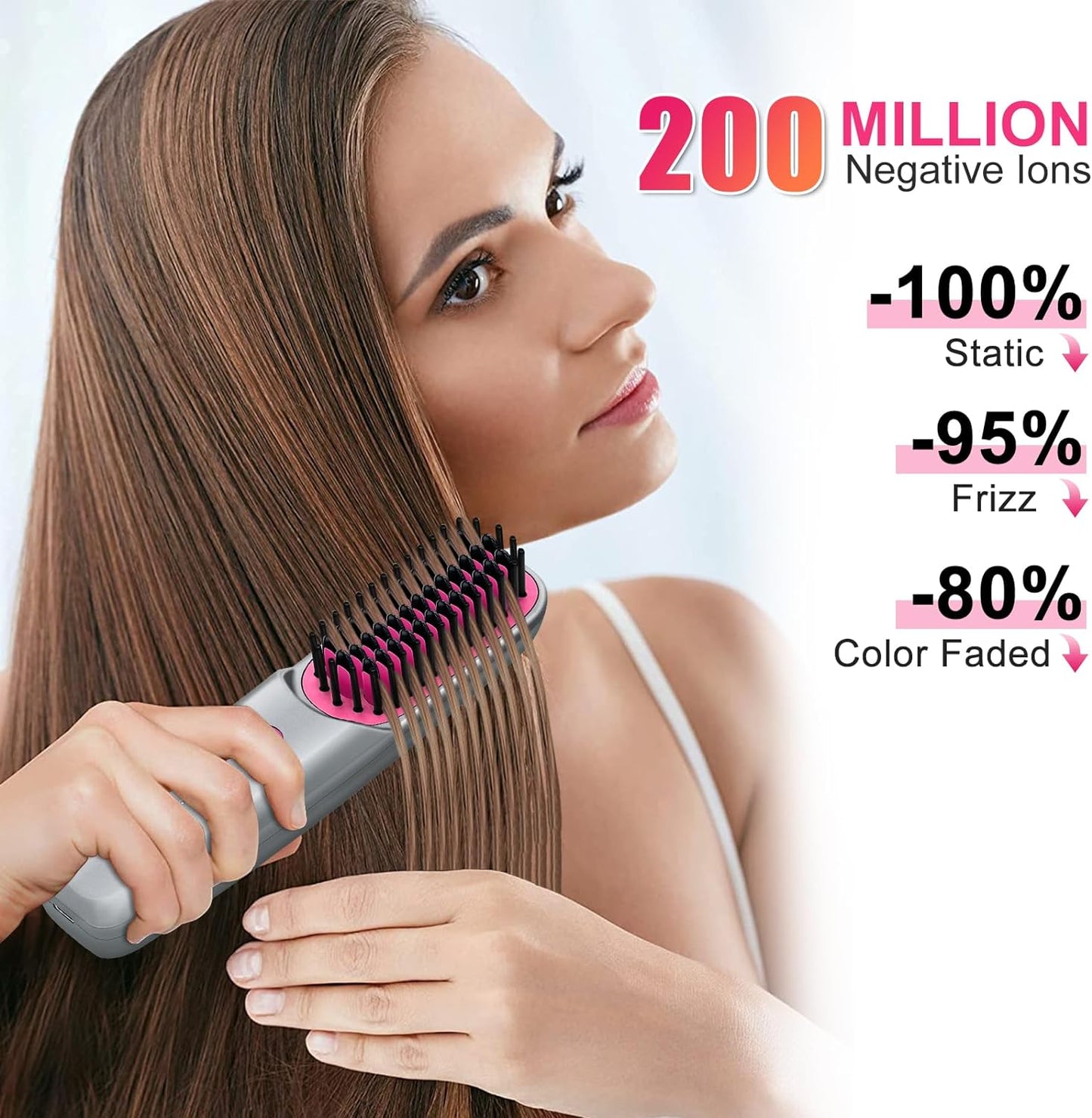 Cordless Hair Straightener Brush