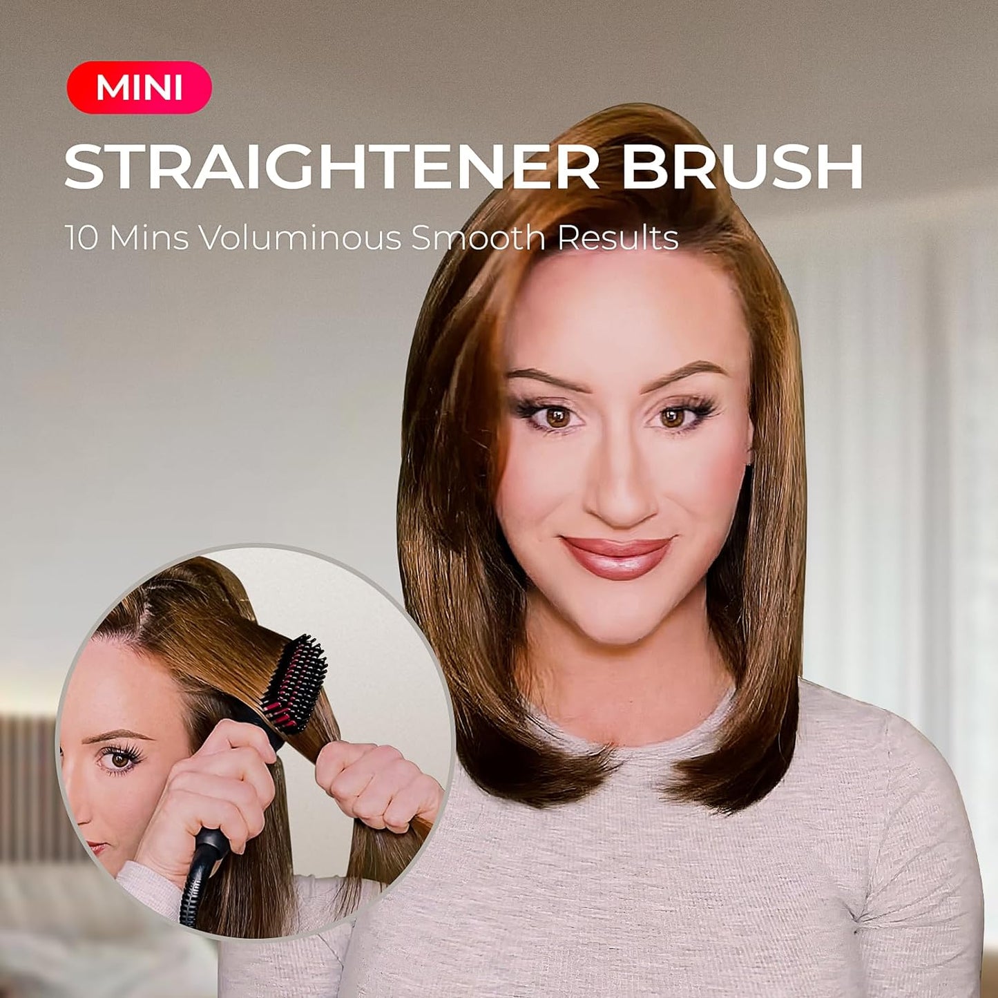 Portable Hair Straightener Brush