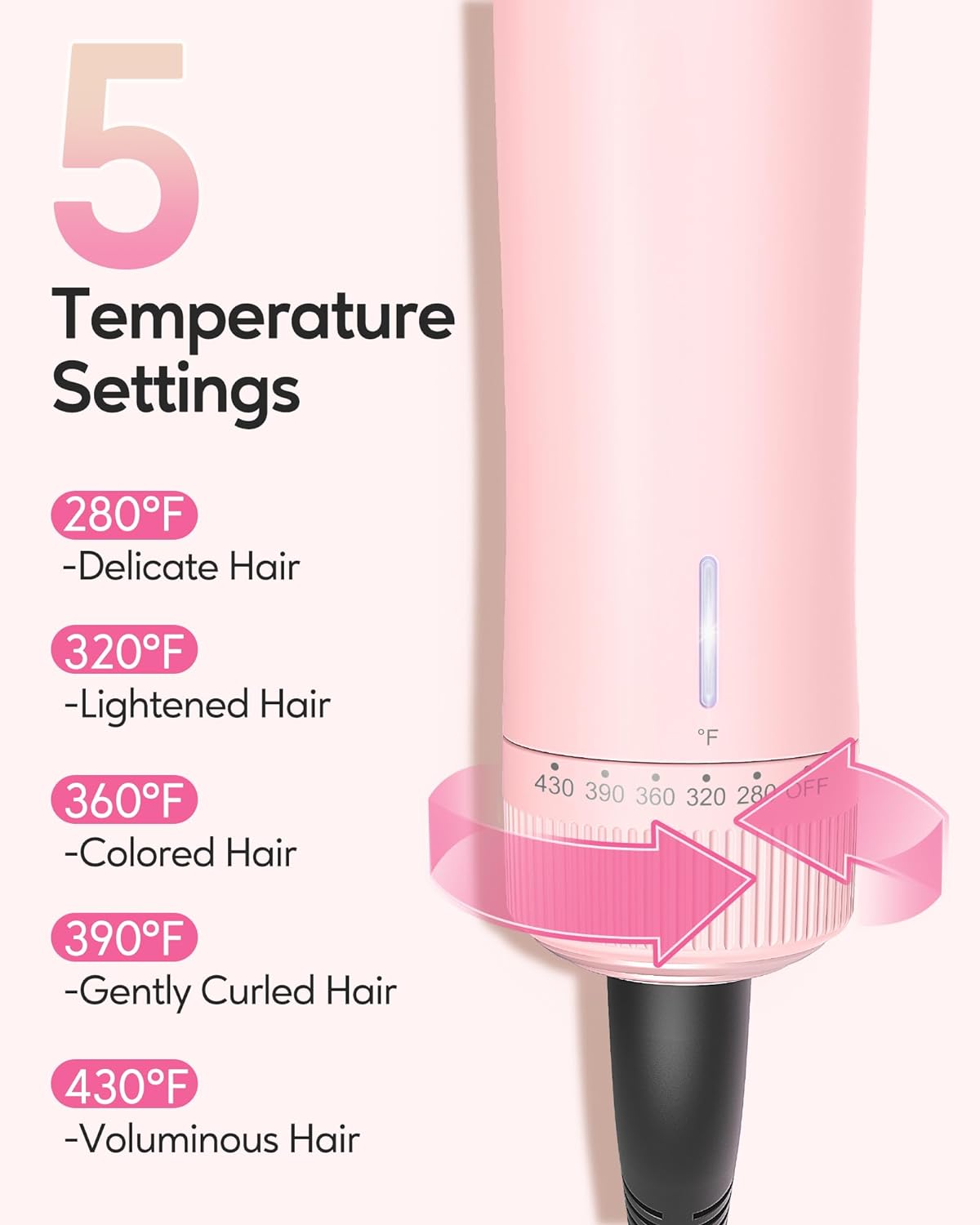 Pro Airflow Styler Curling Iron with 360° Vented Cool Air for Long-Lasting Curls