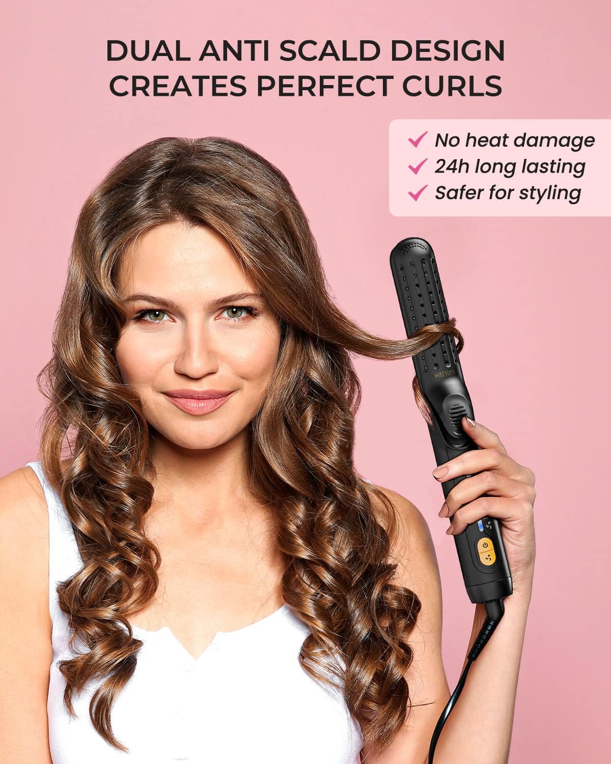 2 in 1 Hair Straightener and Curler with 360° Airflow